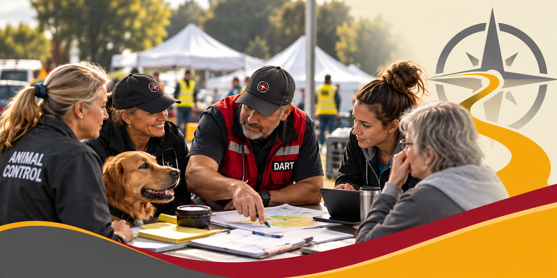 People from different communities sharing ideas about disaster animal preparedness
