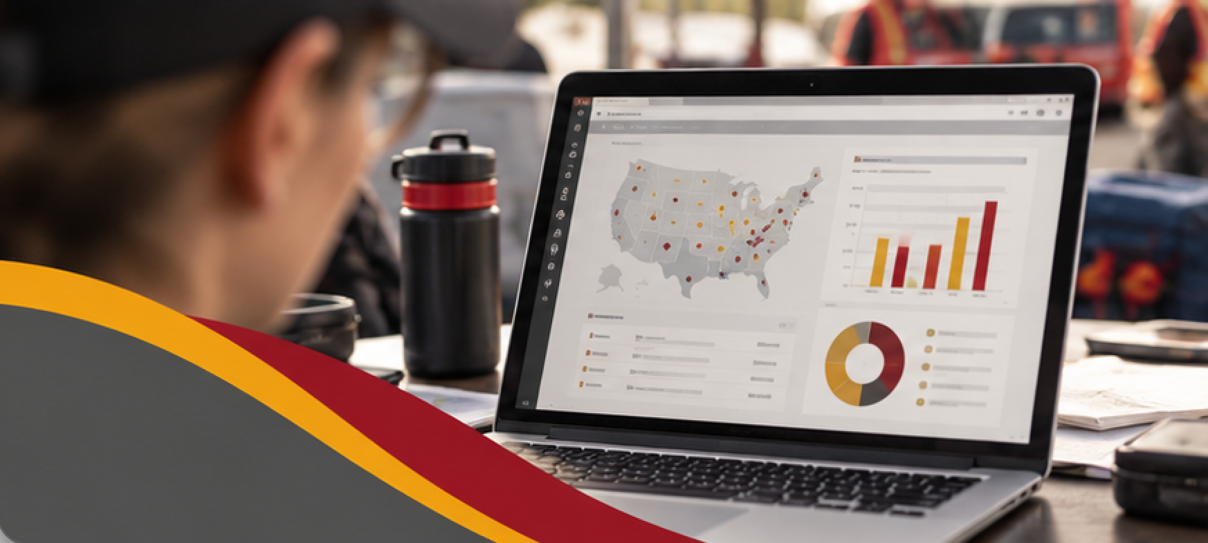Data dashboard showing community response information