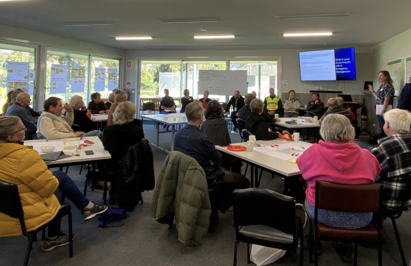 People connecting and sharing ideas in their community